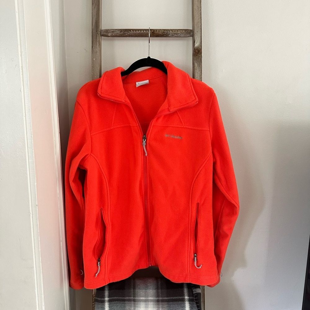 Columbia Vibrant Coral Red Fleece Jacket